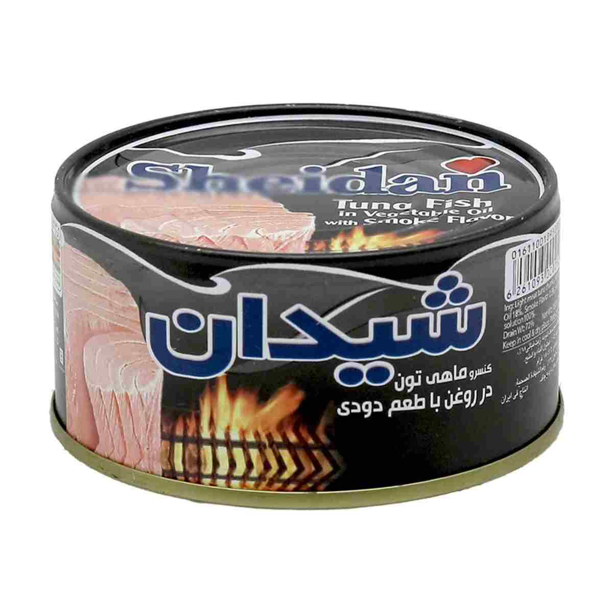 کنسرو ماهی در روغن با طعم دودی شیدان - 180 گرم