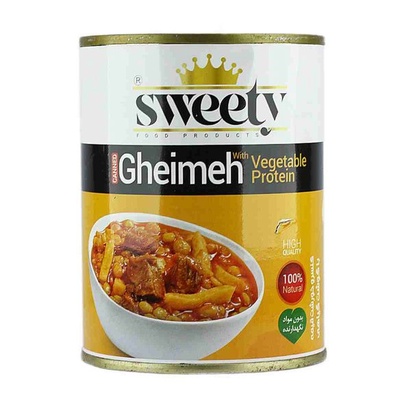 کنسرو خورشت قیمه با گوشت گیاهی سوییتی - 370 گرم