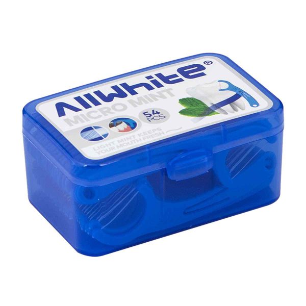 نخ دندان و خلال دندان کمانی دو کاره آل وایت با طعم نعناع بسته 54 عددی