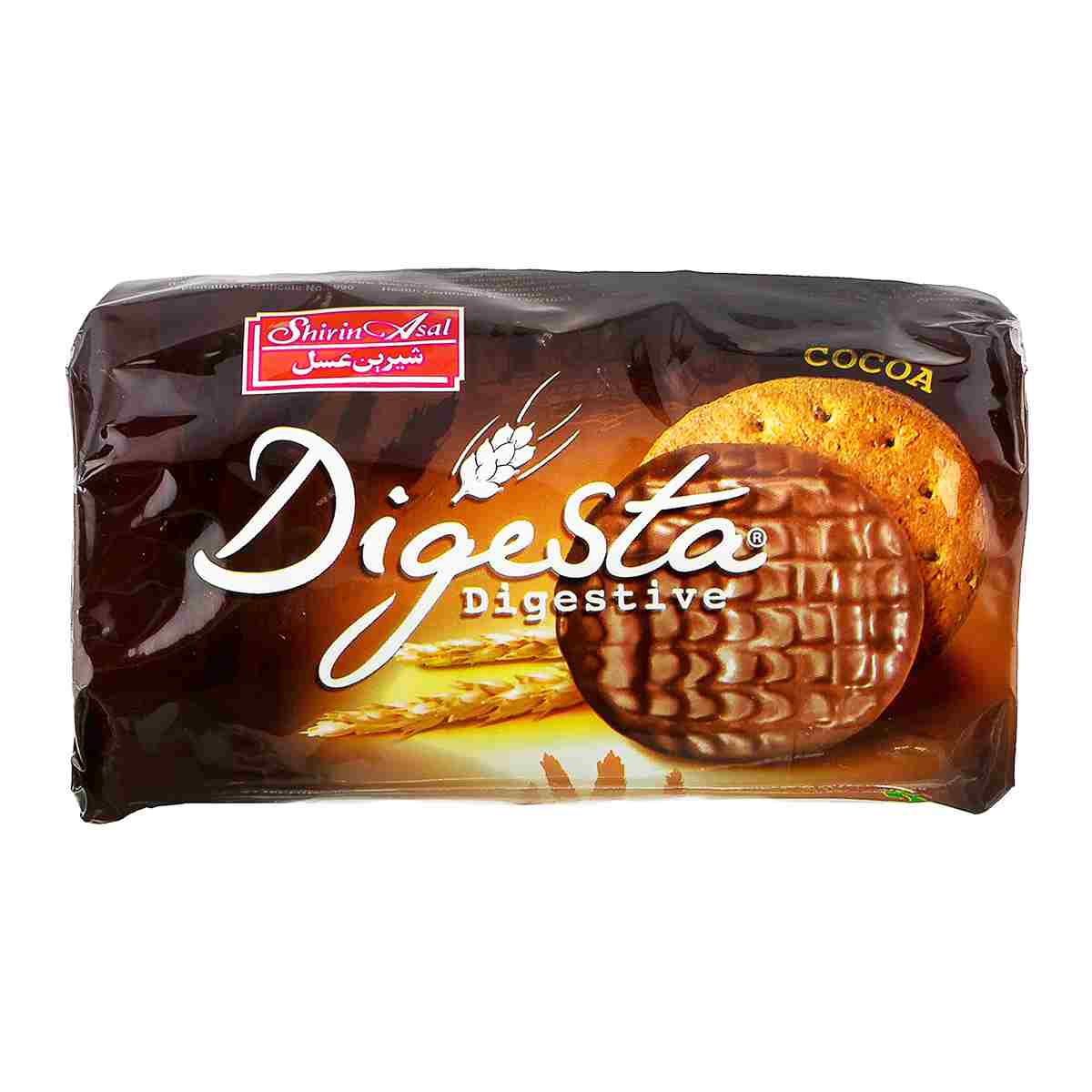 بیسکویت سبوس دار روکش شکلاتی شیرین عسل