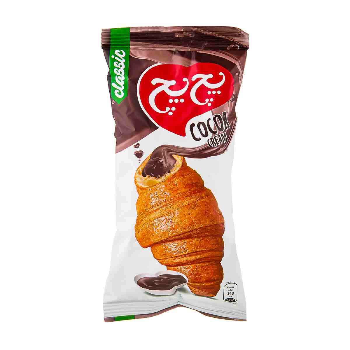 کروسان با مغزی کرم کاکائویی پچ پچ - 50 گرم