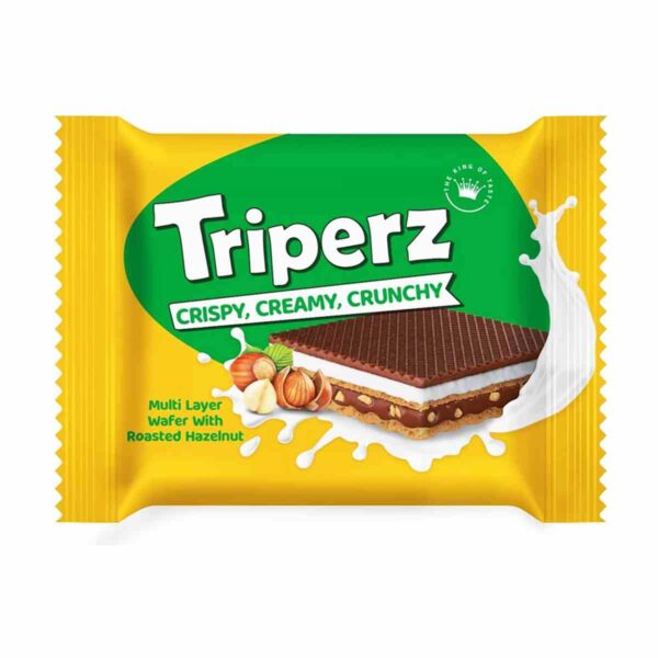 ویفر شیری فندقی با تیکه های فندق و روکش شکلات تریپرز - 25 گرم