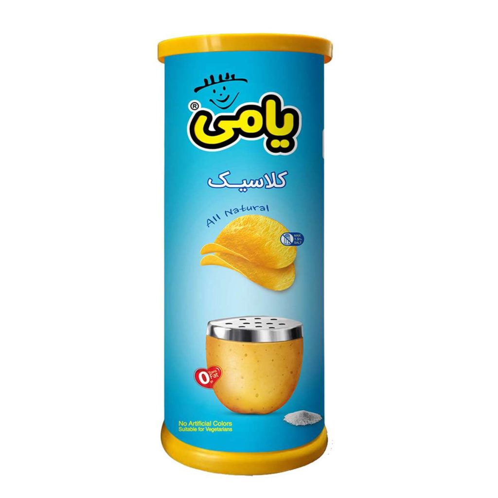 چیپس همسان قوطی کلاسیک یامی - 180 گرم
