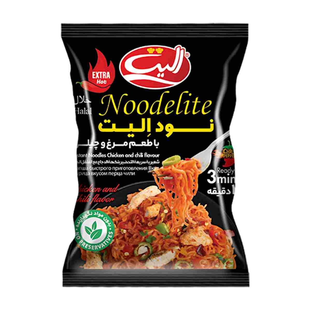 نودالیت با طعم مرغ و فلفل چیلی - 75 گرم
