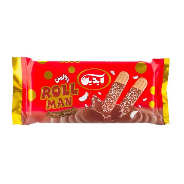 بیسکویت روکشدار کاکائویی رولمن آیدین - 50 گرم