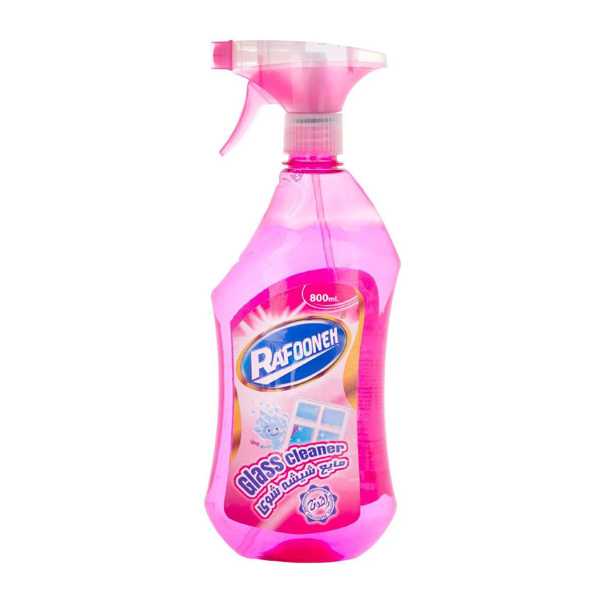 شیشه پاک کن صورتی رافونه - 800 میلی لیتر