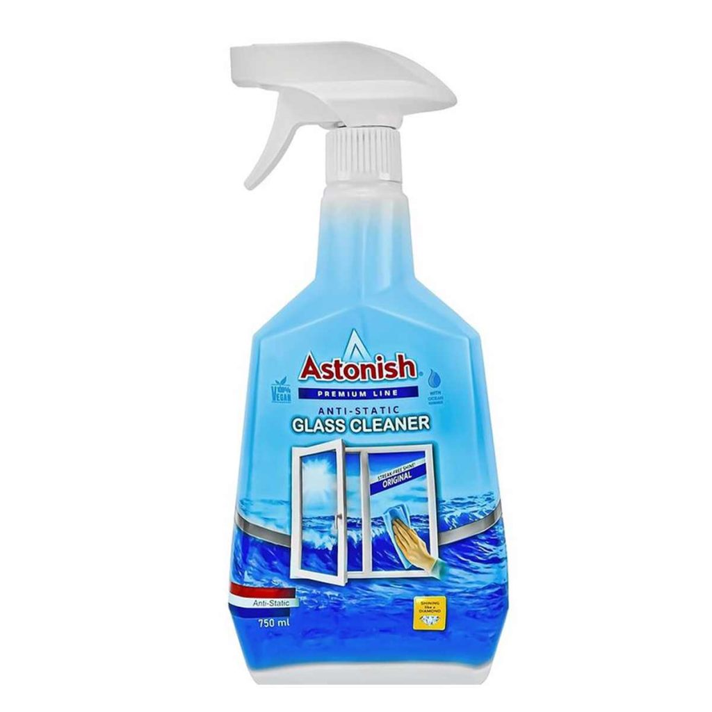 اسپری شیشه پاک کن آنتی استاتیک آستونیش با رایحه اقیانوس - 750 میلی لیتر
