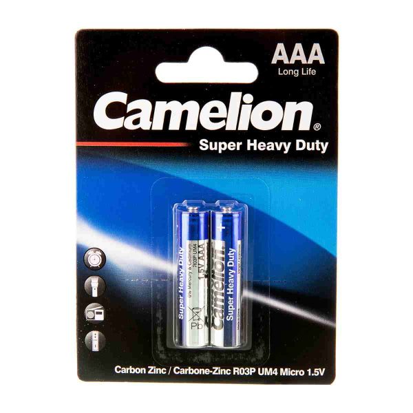 باتری نیم قلم کارتی آبی کملیون - 2 عددی