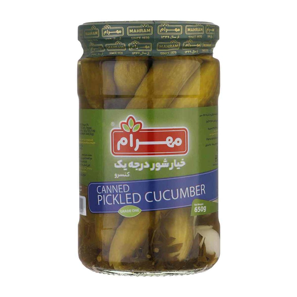 خیارشور درجه یک مهرام - 650 گرم