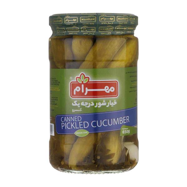 خیارشور درجه یک مهرام - 650 گرم
