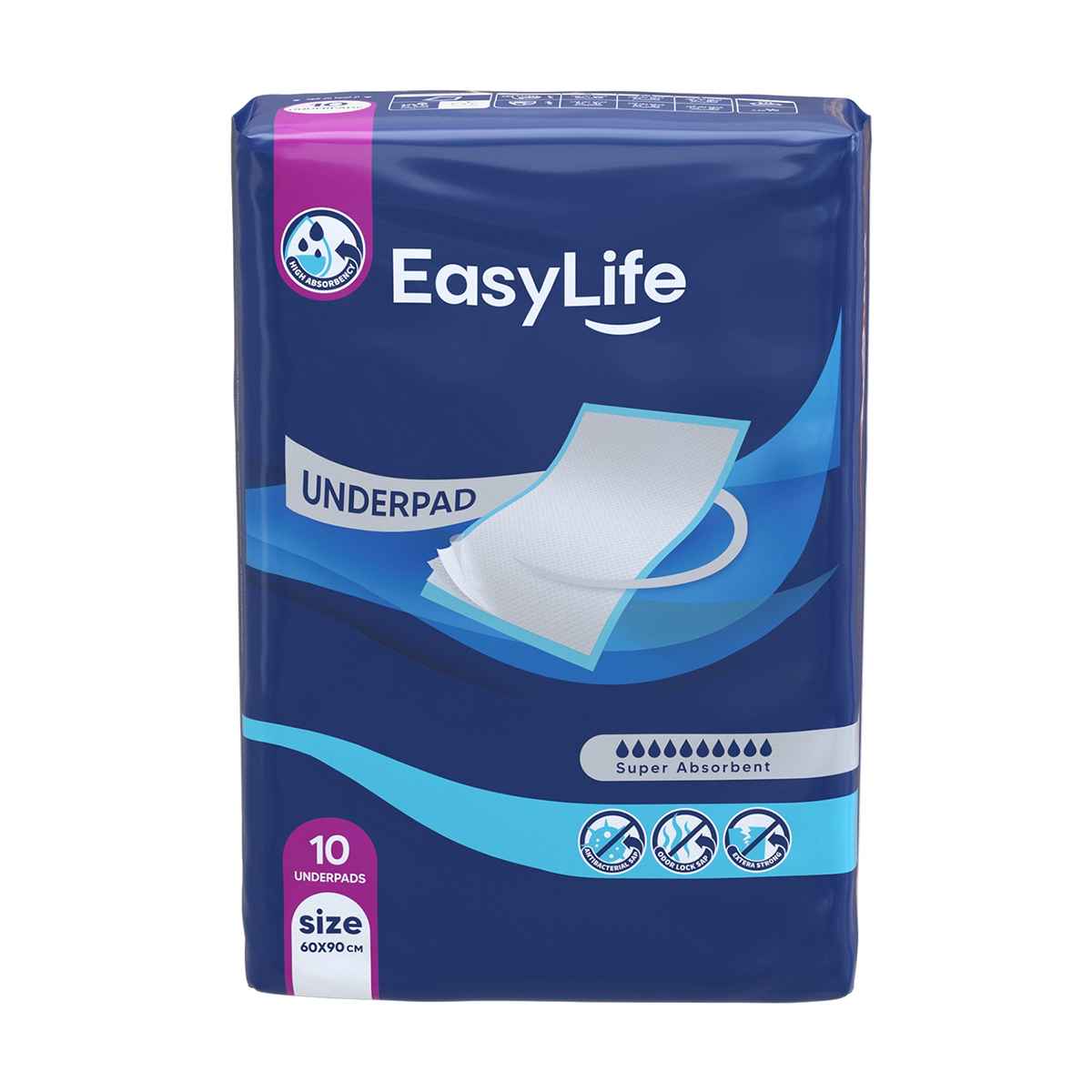 زیرانداز بهداشتی 90*60 ایزی لایف - 10 عددی