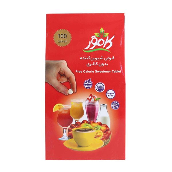 Untitled-13006-compressed قرص شیرین کننده بدون گلوتن کامور بسته 100 عددی