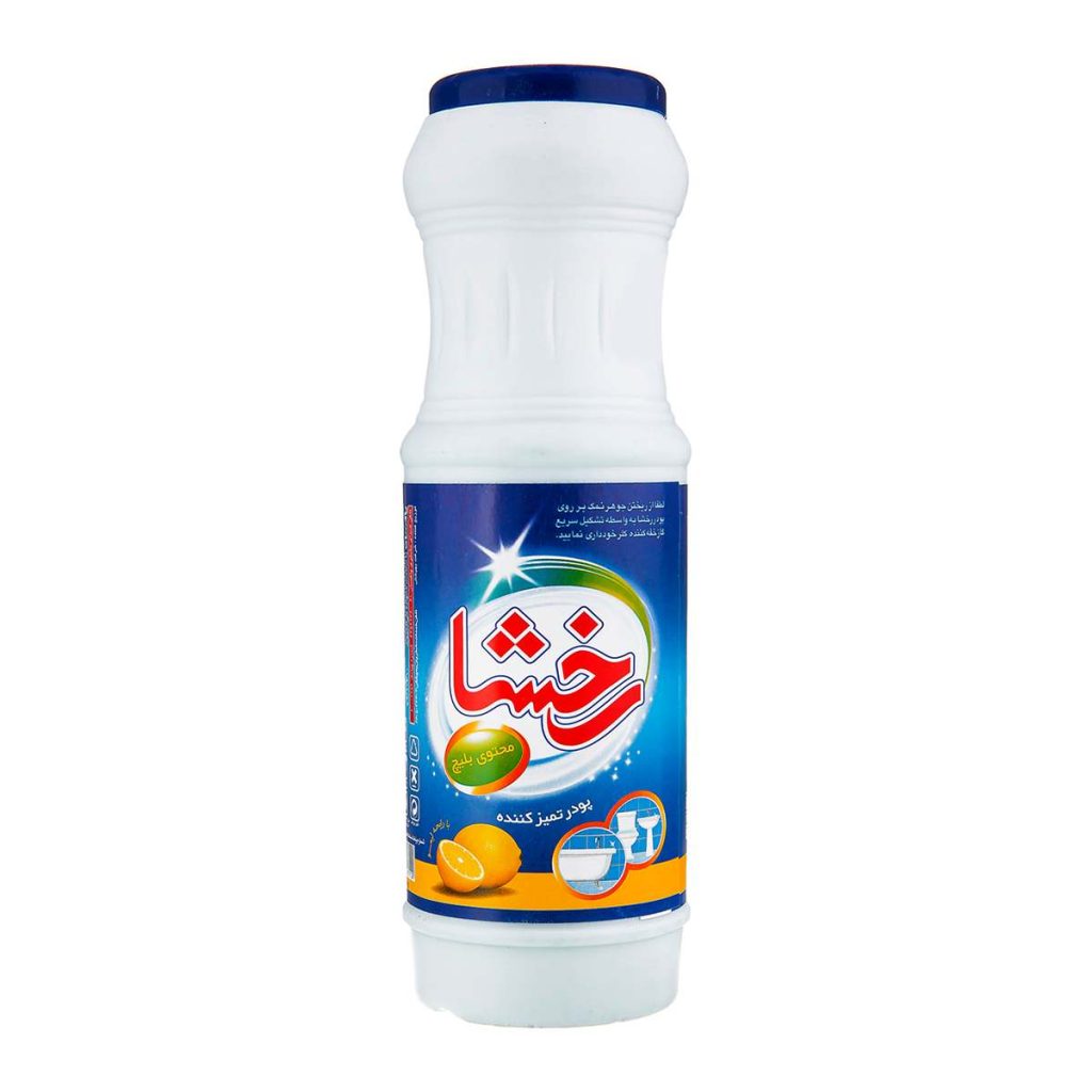 پودر تمیز کننده رخشا با رایحه لیمو - 500 گرم