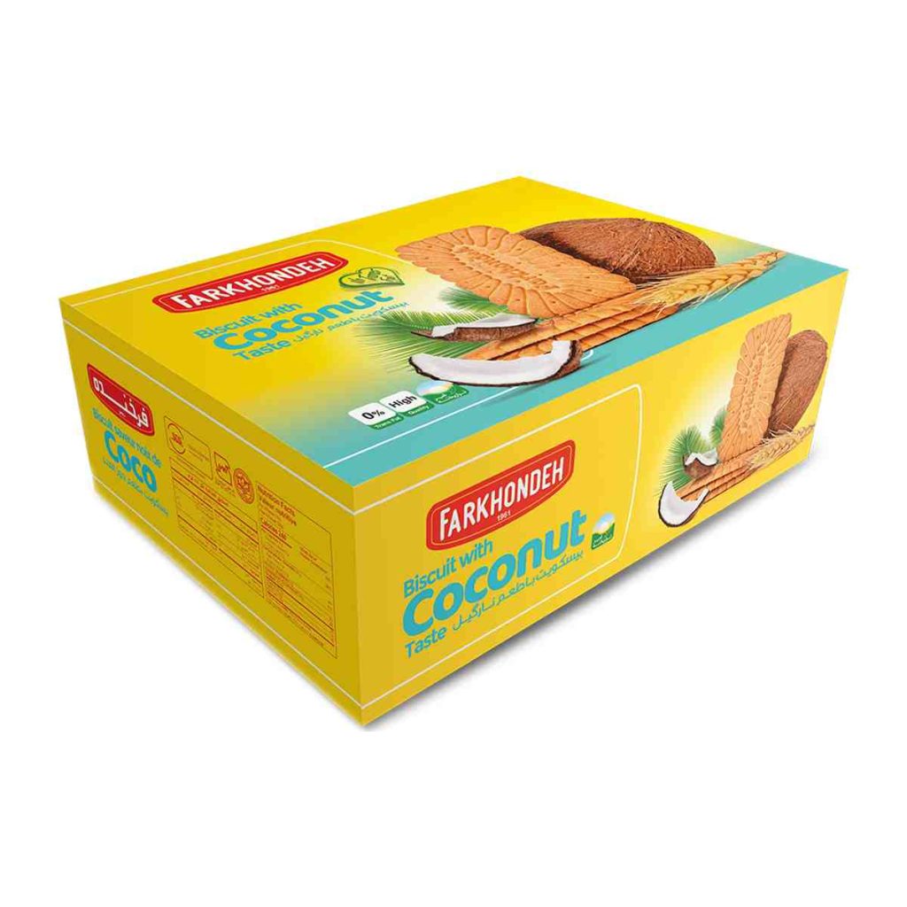 بیسکویت پذیرایی نارگیلی فرخنده - 1730 گرم