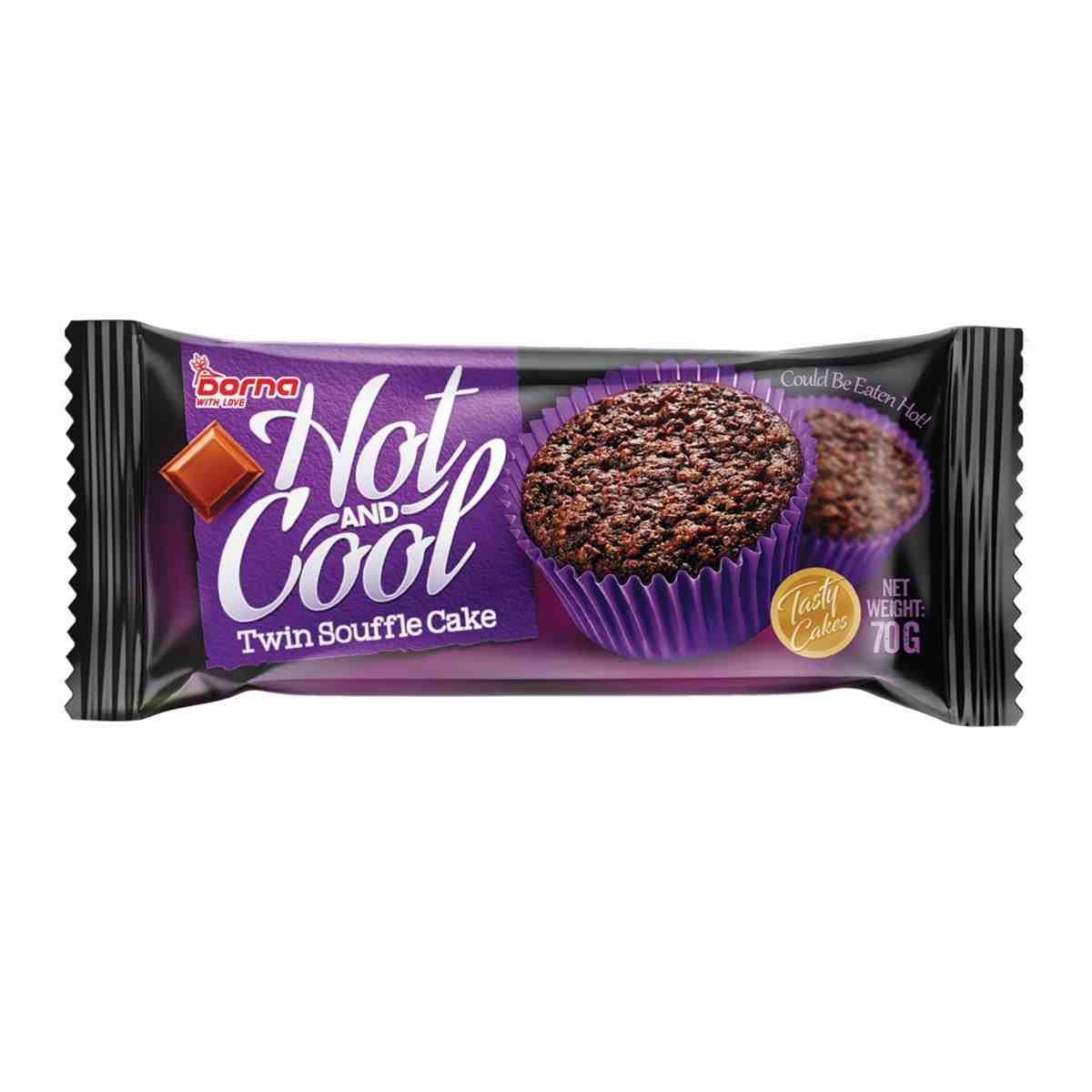 کیک دو قلو کاکائویی هات کول درنا - 70 گرم