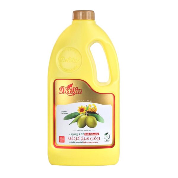 روغن سرخ کردنی دلوین حاوی روغن زیتون - 1800 میلی لیتر