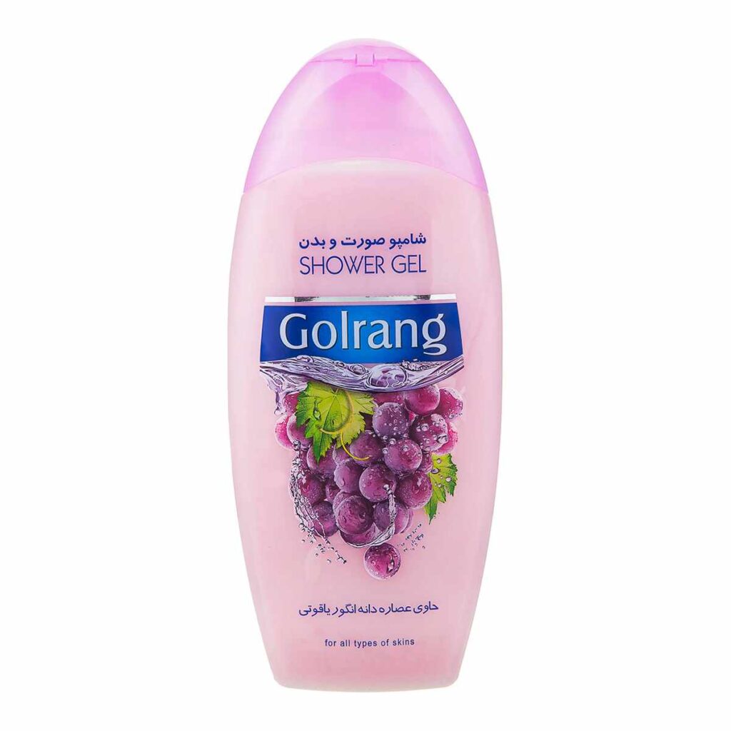 شامپو صورت و بدن گلرنگ حاوی عصاره دانه انگور یاقوتی - 400 گرم