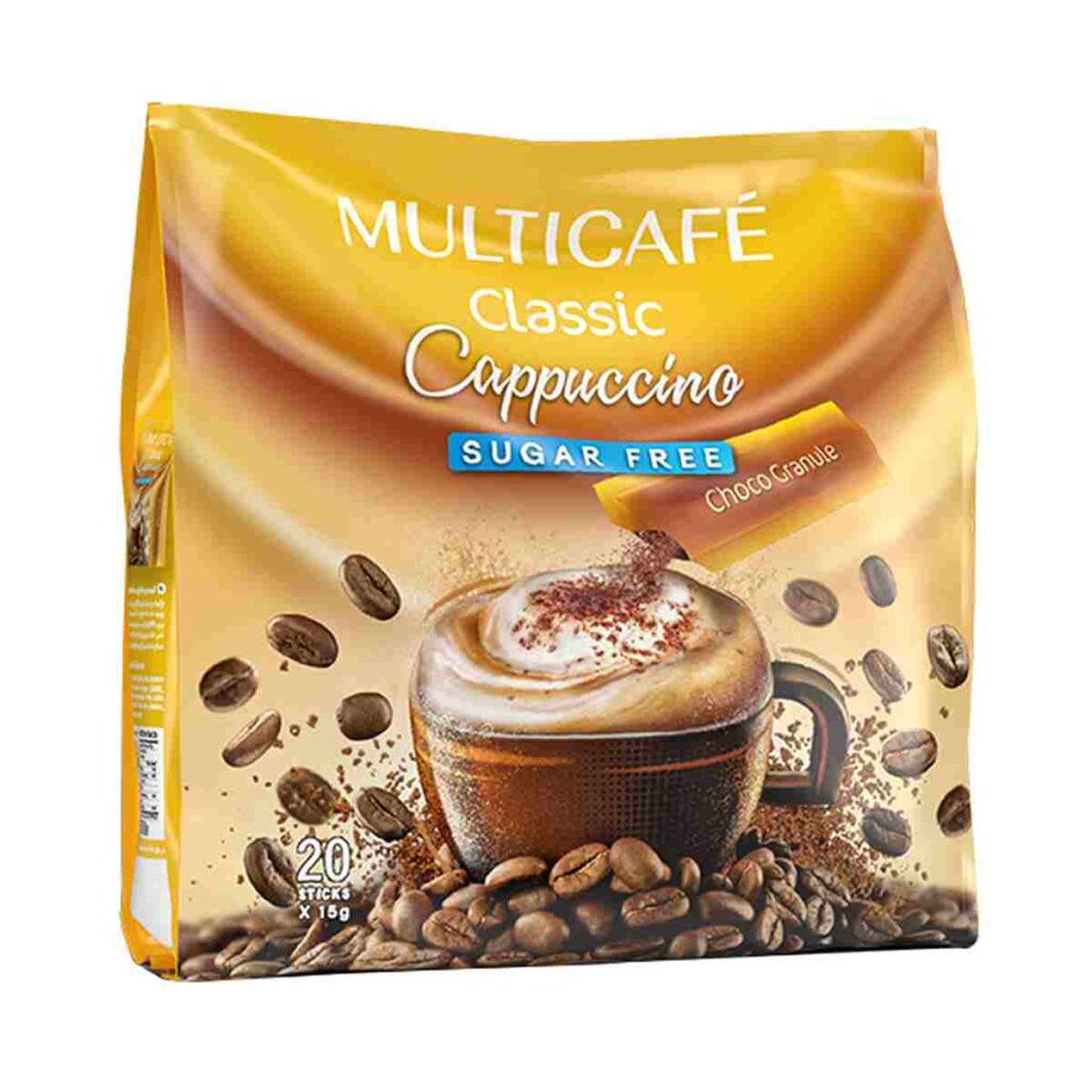 کاپوچینو کلاسیک بدون شکر مولتی کافه - 20 عددی