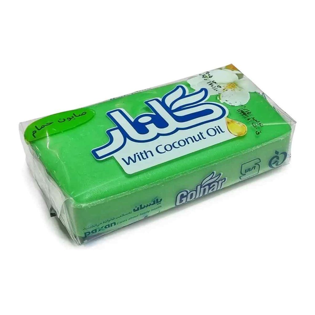 صابون حمام سبز سلفون دار تکی گلنار - 130 گرم