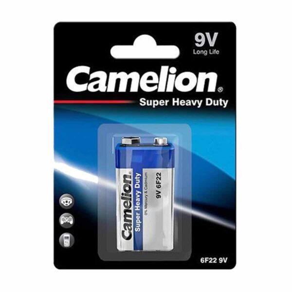 باتری کتابی 9 ولت super heavy duty کارتی آبی کملیون